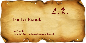 Luria Kanut névjegykártya
